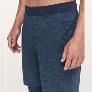Lululemon T.H.E. Short *Linerless 9" Size L Heathered Navy Causal Athletic Men’s